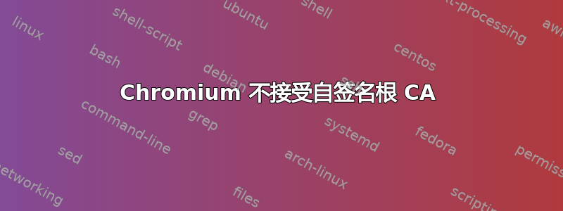 Chromium 不接受自签名根 CA