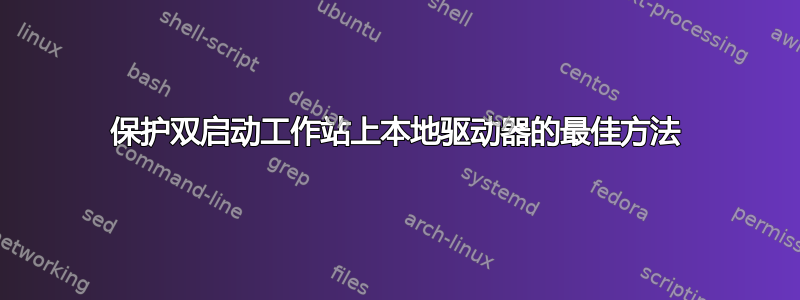 保护双启动工作站上本地驱动器的最佳方法