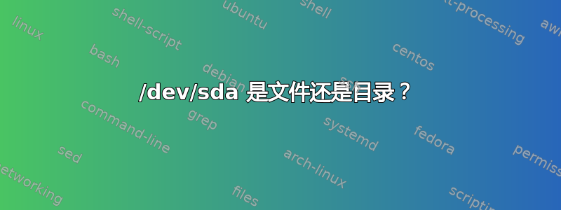 /dev/sda 是文件还是目录？