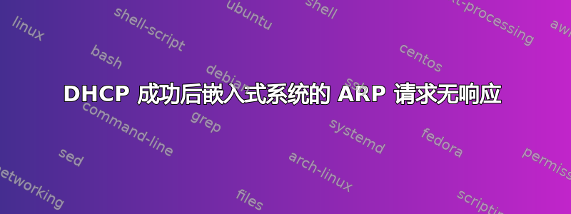 DHCP 成功后嵌入式系统的 ARP 请求无响应