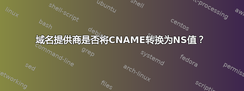 域名提供商是否将CNAME转换为NS值？