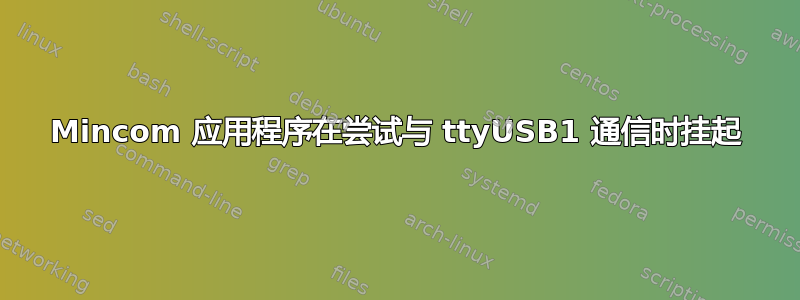 Mincom 应用程序在尝试与 ttyUSB1 通信时挂起