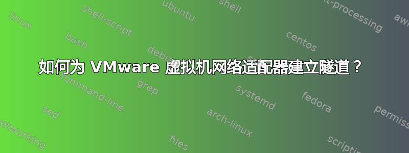 如何为 VMware 虚拟机网络适配器建立隧道？