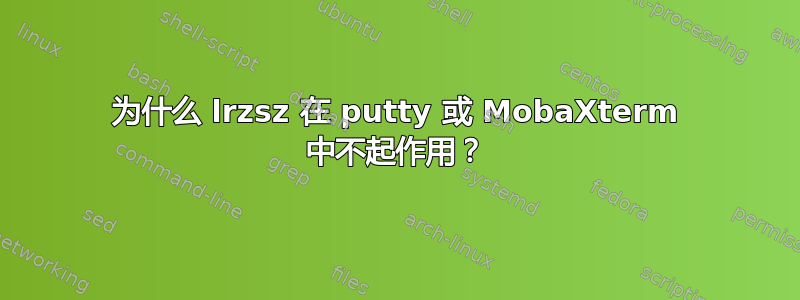 为什么 lrzsz 在 putty 或 MobaXterm 中不起作用？