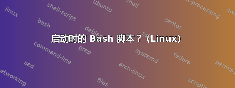 启动时的 Bash 脚本？ (Linux)