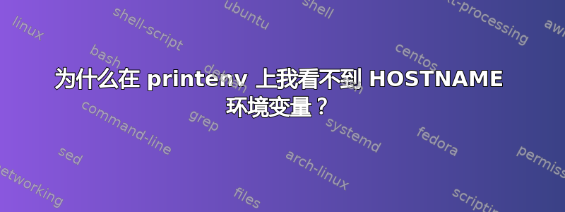 为什么在 printenv 上我看不到 HOSTNAME 环境变量？