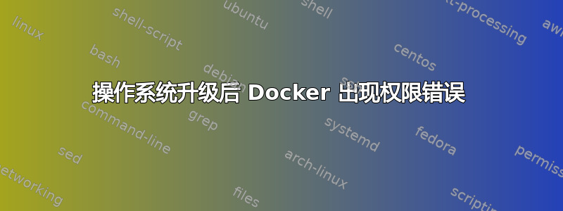 操作系统升级后 Docker 出现权限错误