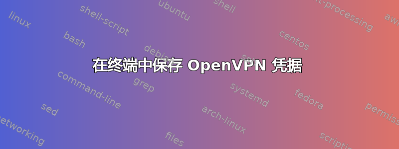 在终端中保存 OpenVPN 凭据