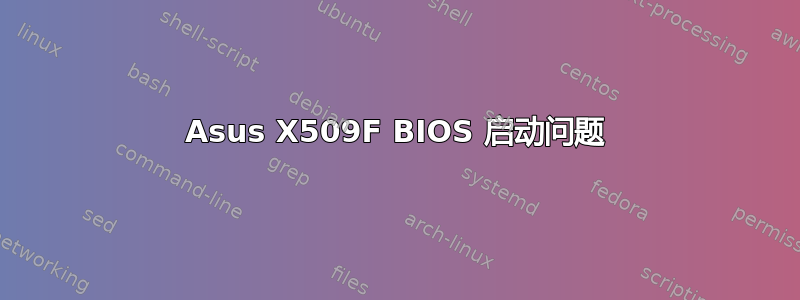 Asus X509F BIOS 启动问题