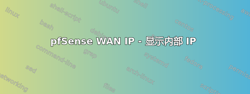 pfSense WAN IP - 显示内部 IP