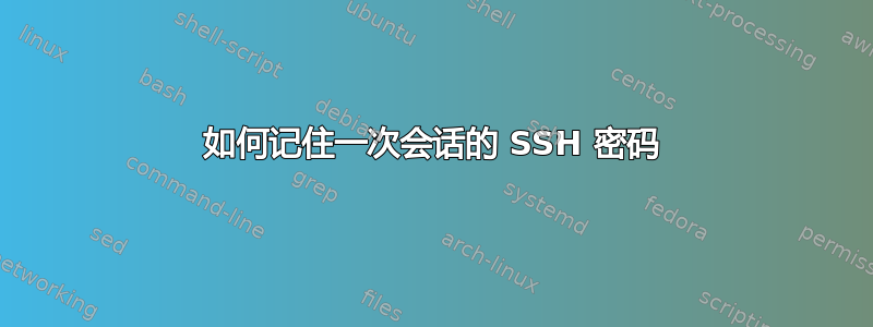 如何记住一次会话的 SSH 密码