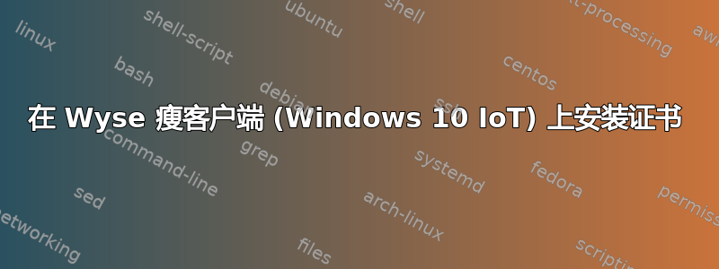 在 Wyse 瘦客户端 (Windows 10 IoT) 上安装证书