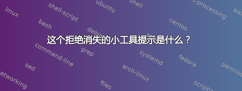 这个拒绝消失的小工具提示是什么？