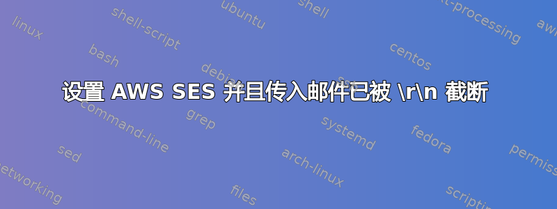 设置 AWS SES 并且传入邮件已被 \r\n 截断