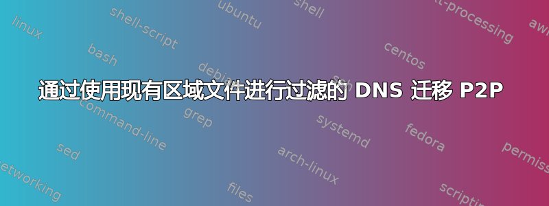 通过使用现有区域文件进行过滤的 DNS 迁移 P2P