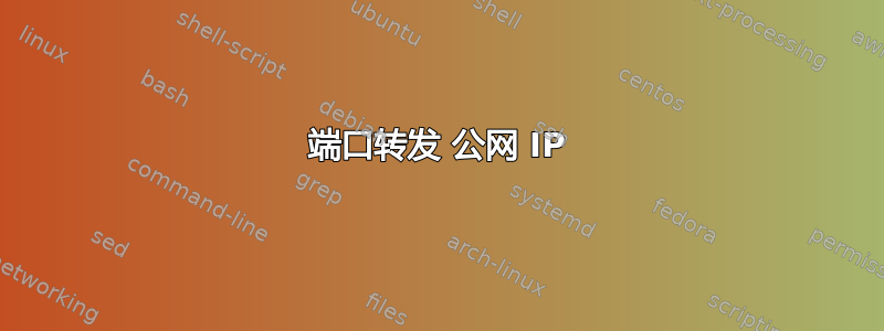 端口转发 公网 IP