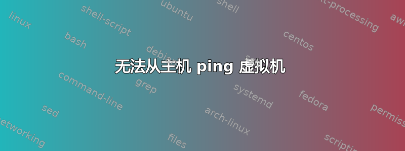 无法从主机 ping 虚拟机