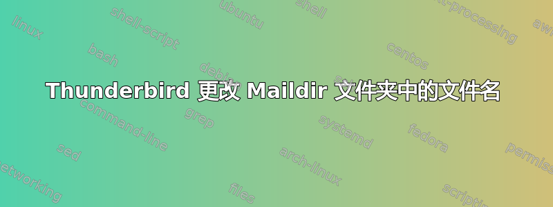 Thunderbird 更改 Maildir 文件夹中的文件名