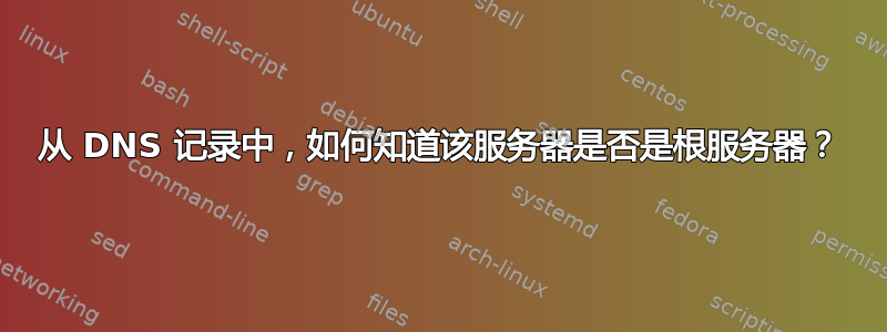 从 DNS 记录中，如何知道该服务器是否是根服务器？