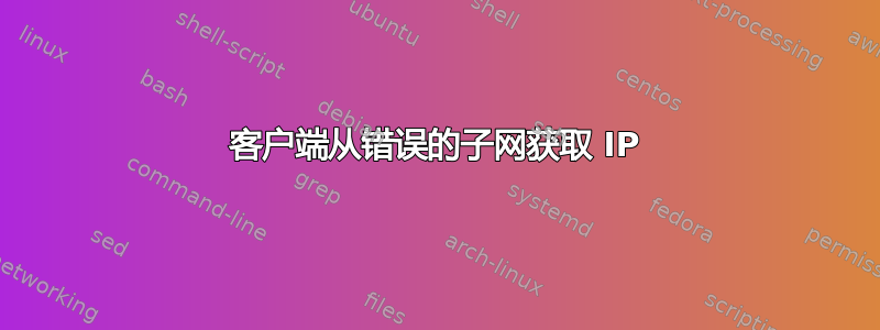 客户端从错误的子网获取 IP