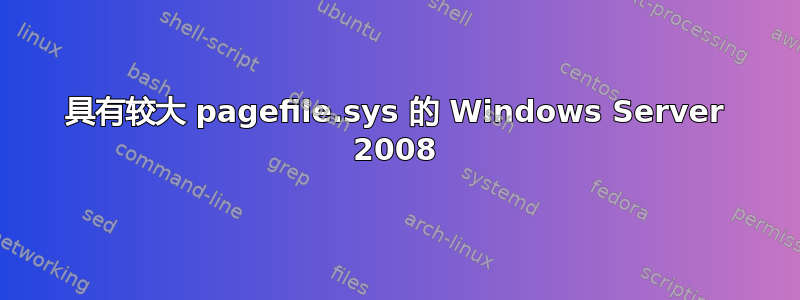 具有较大 pagefile.sys 的 Windows Server 2008