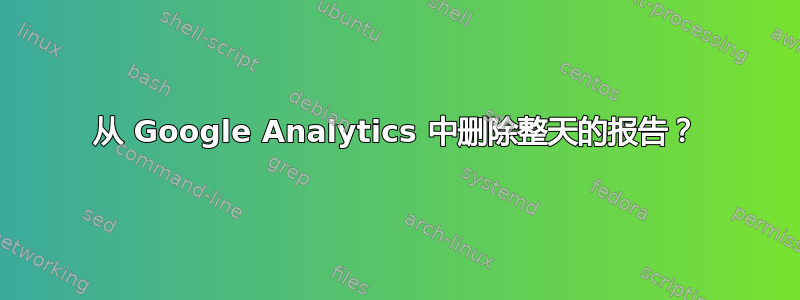 从 Google Analytics 中删除整天的报告？