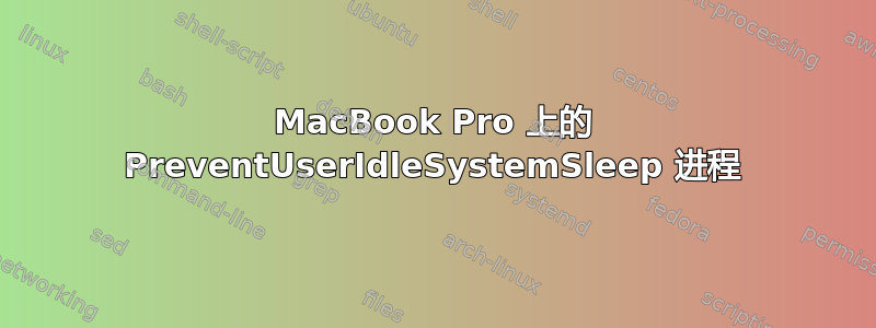 MacBook Pro 上的 PreventUserIdleSystemSleep 进程
