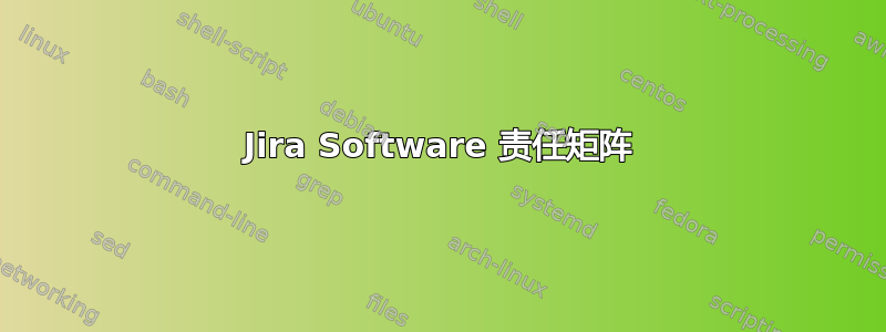 Jira Software 责任矩阵