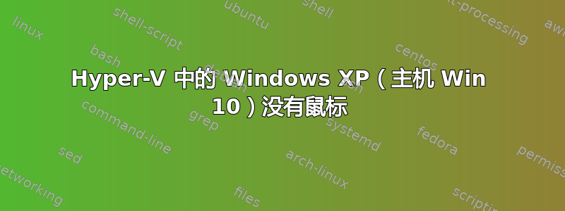 Hyper-V 中的 Windows XP（主机 Win 10）没有鼠标