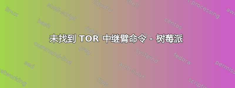 未找到 TOR 中继臂命令 - 树莓派