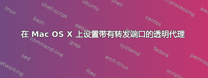 在 Mac OS X 上设置带有转发端口的透明代理