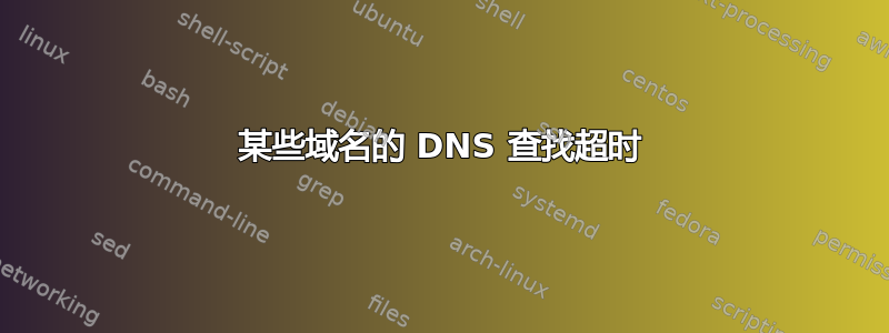 某些域名的 DNS 查找超时