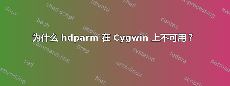 为什么 hdparm 在 Cygwin 上不可用？