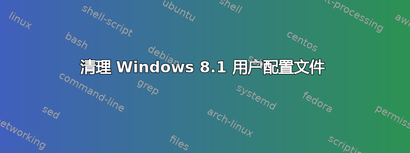 清理 Windows 8.1 用户配置文件