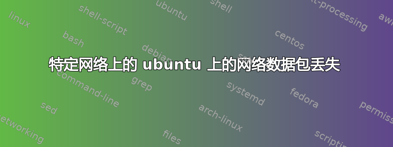 特定网络上的 ubuntu 上的网络数据包丢失