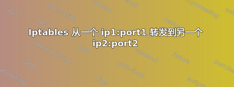 Iptables 从一个 ip1:port1 转发到另一个 ip2:port2