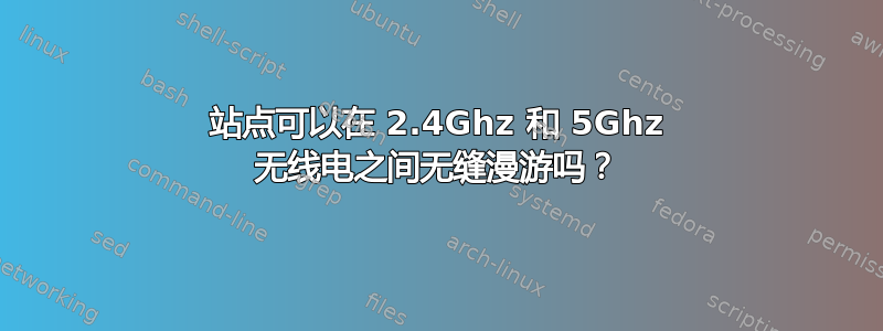 站点可以在 2.4Ghz 和 5Ghz 无线电之间无缝漫游吗？