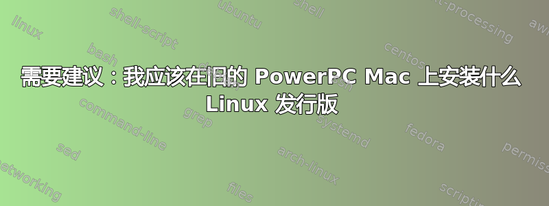 需要建议：我应该在旧的 PowerPC Mac 上安装什么 Linux 发行版