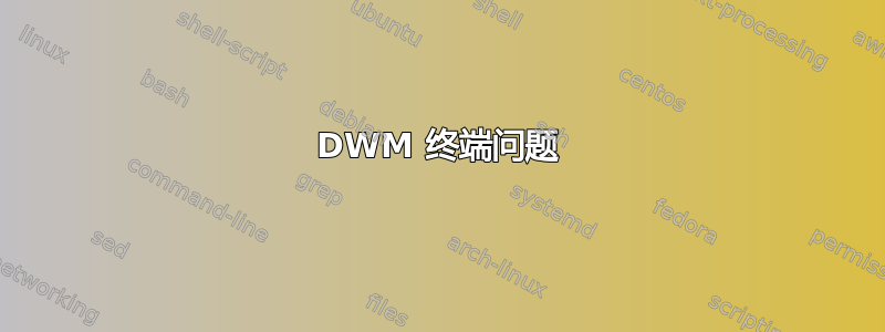 DWM 终端问题