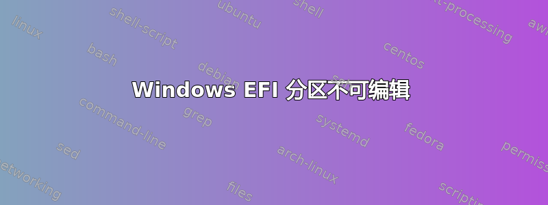 Windows EFI 分区不可编辑