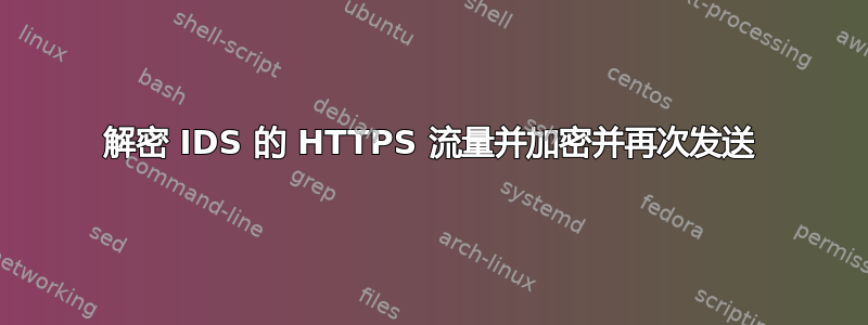 解密 IDS 的 HTTPS 流量并加密并再次发送