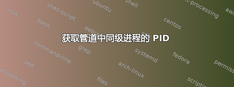 获取管道中同级进程的 PID