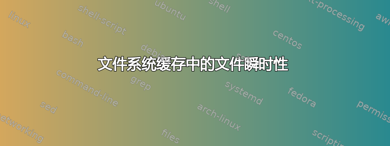 文件系统缓存中的文件瞬时性