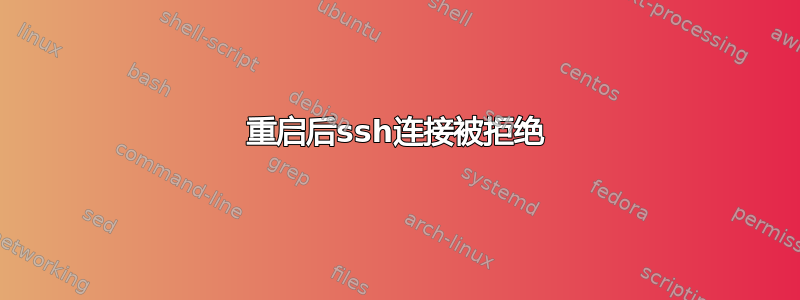 重启后ssh连接被拒绝