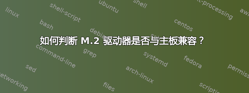 如何判断 M.2 驱动器是否与主板兼容？