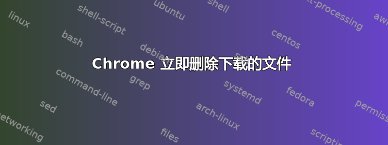 Chrome 立即删除下载的文件