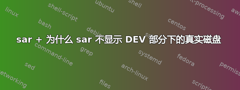 sar + 为什么 sar 不显示 DEV 部分下的真实磁盘