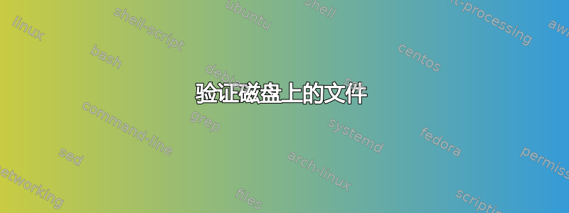 验证磁盘上的文件