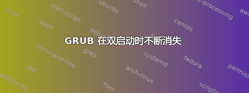 GRUB 在双启动时不断消失