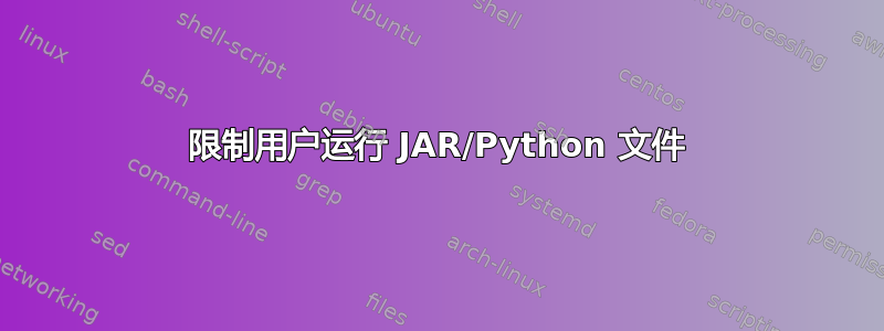 限制用户运行 JAR/Python 文件